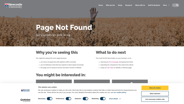 Screenshot of the The University Of Newcastle Upon Tyne Development Trust website