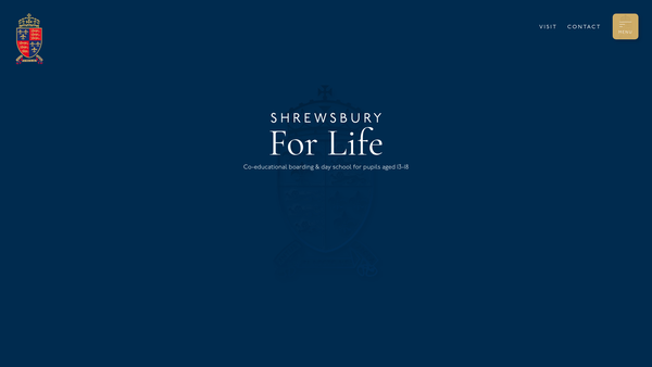 Screenshot of the Shrewsbury School website