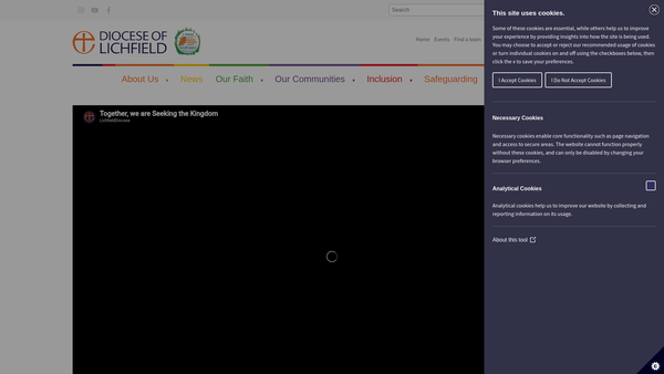 Screenshot of the The Lichfield Diocesan Board Of Education website