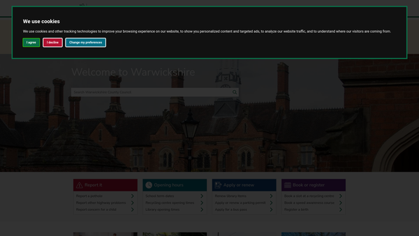 Screenshot of the British School website