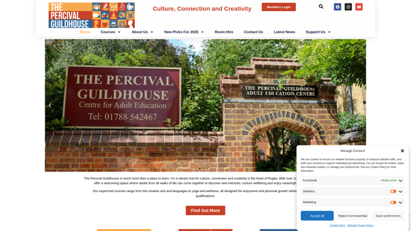 Screenshot of the The Percival Guildhouse website