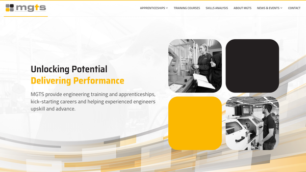 Screenshot of the Midland Group Training Services Limited website
