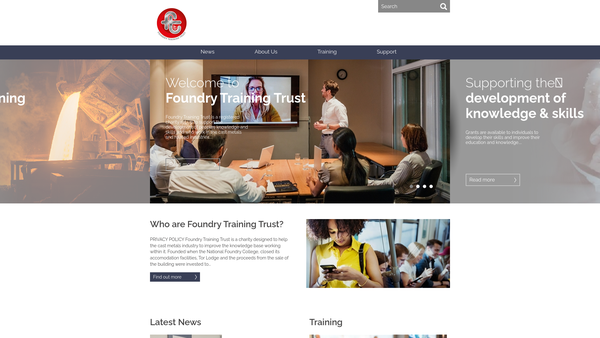Screenshot of the Foundry Training Trust website