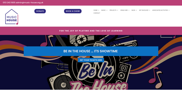 Screenshot of the Yorkshire College Of Music And Drama website