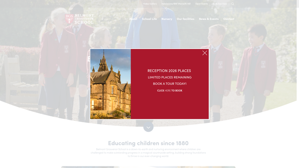 Screenshot of the Belmont-Birklands School Trust Limited website