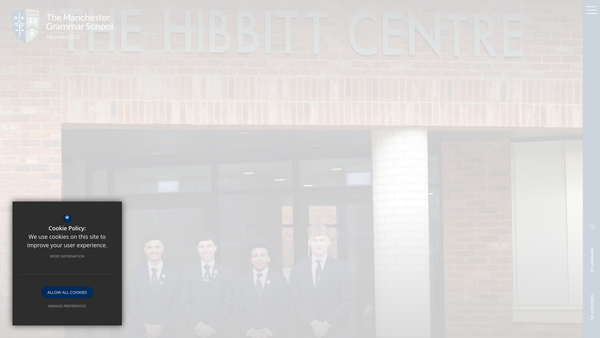 Screenshot of the The Manchester Grammar School Foundation website