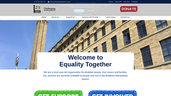 Screenshot of the Equality Together website