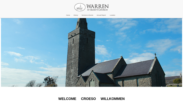 Screenshot of the The Warren Church Trust website