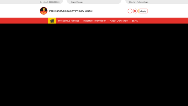 Screenshot of the Friends Of Ponteland County Middle School website