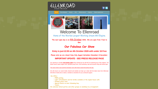 Screenshot of the Ellenroad Trust Limited website