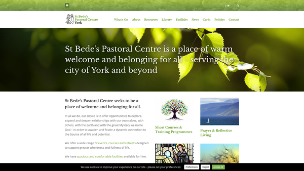 Screenshot of the The Friends Of St Bede's Pastoral Centre website
