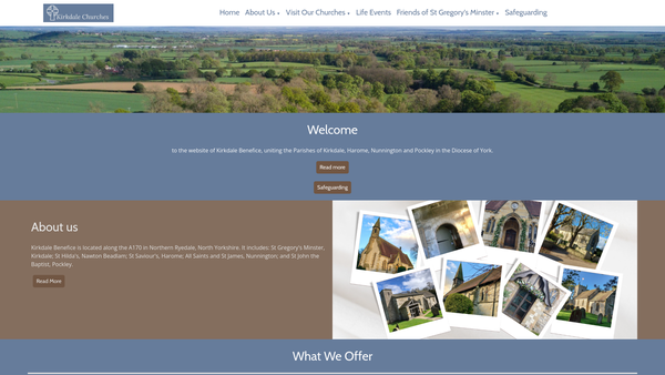 Screenshot of the The Friends Of St Gregorys Minster Kirkdale website