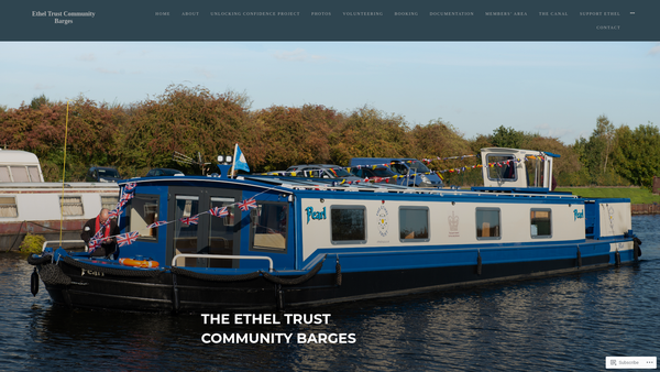 Screenshot of the The Ethel Trust website