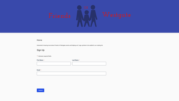Screenshot of the Friends Of Westgate Primary School website