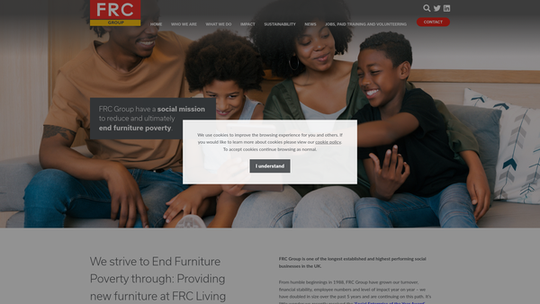 Screenshot of the Furniture Resource Centre Limited website