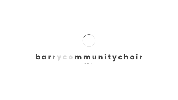 Screenshot of the Barry Community Choir website