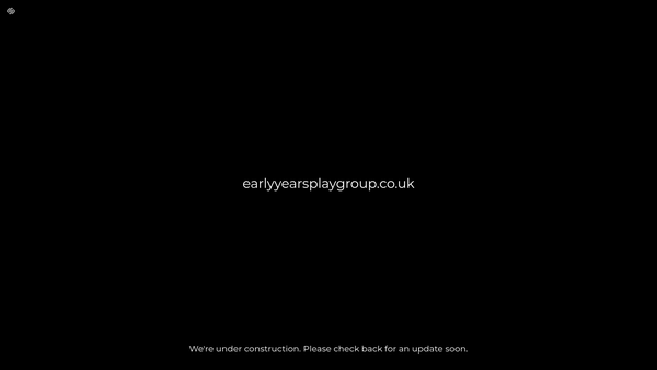 Screenshot of the The Early Years Playgroup website