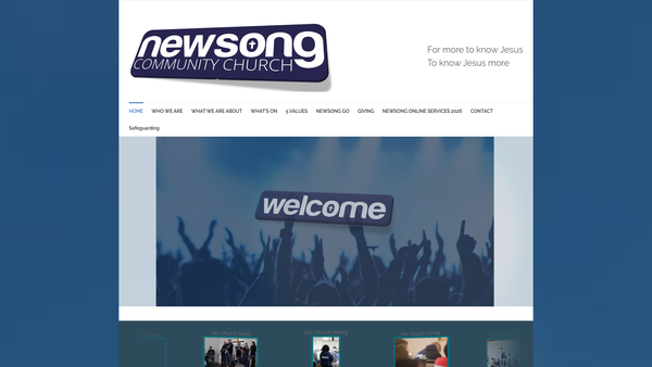 Screenshot of the Newsong Community Church website