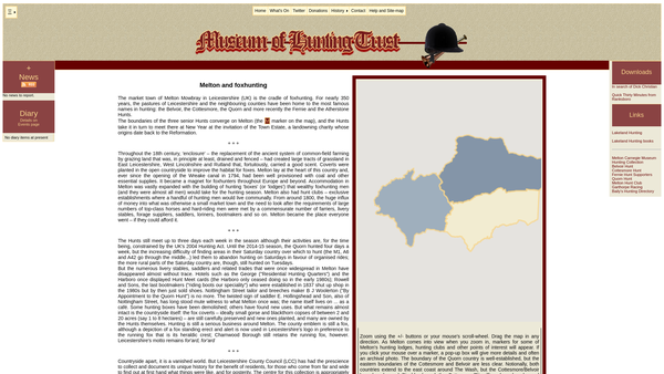 Screenshot of the The Museum Of Hunting Trust website