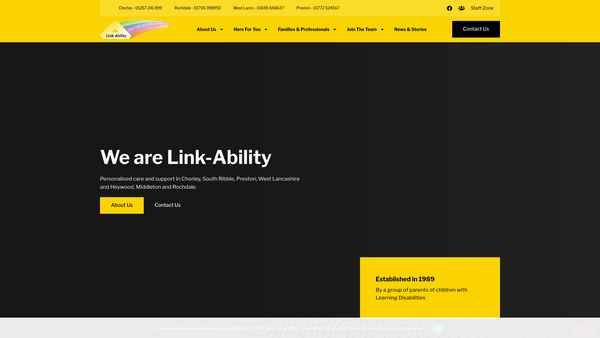 Screenshot of the Link-Ability website