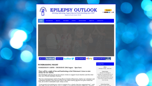 Screenshot of the Epilepsy Outlook website
