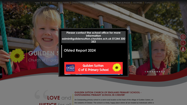 Screenshot of the The Guilden Sutton Church Of England Controlled Primary School Trust website