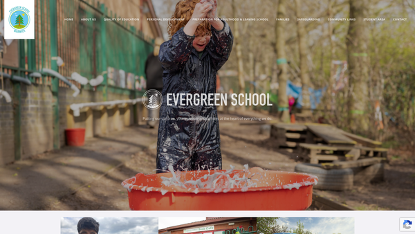 Screenshot of the Friends of Evergreen School, Warwick website