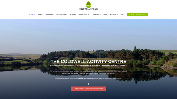 Screenshot of the Coldwell Inn Project website