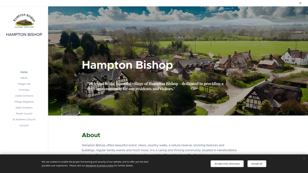 Screenshot of the Hampton Bishop Villagers' Association website