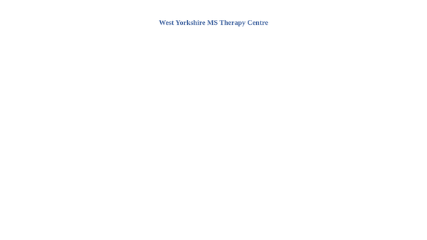 Screenshot of the West Yorkshire MS Therapy Centre Limited website