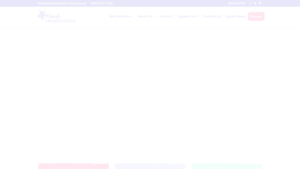 Screenshot of the Herefordshire Mind website