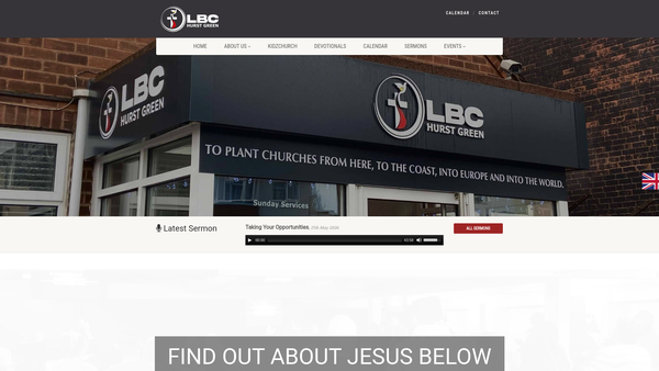 Screenshot of the LBC Hurst Green website