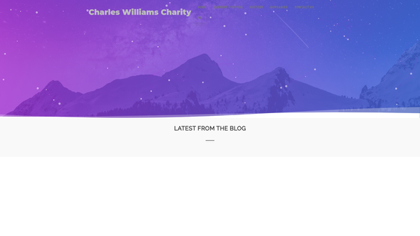 Screenshot of the Charles Williams Charity website