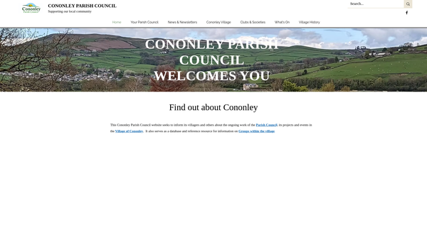 Screenshot of the Cononley Village Playing Field website