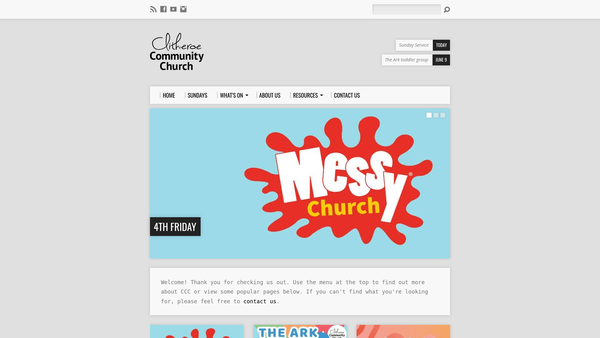 Screenshot of the The Clitheroe Community Church Trust website