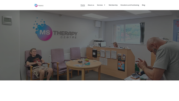 Screenshot of the Leicestershire Multiple Sclerosis Therapy Centre Limited website