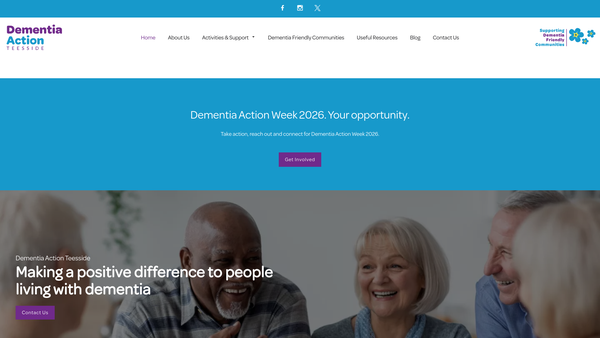 Screenshot of the Cleveland Alzheimers Residential Centre Limited website