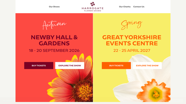 Screenshot of the The North Of England Horticultural Society website