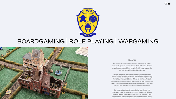 Screenshot of the Liverpool Wargames Association website