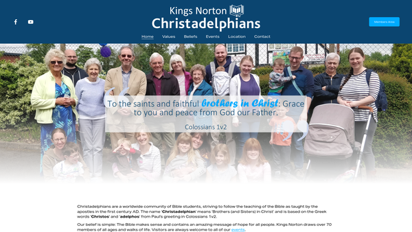Screenshot of the The Kings Norton Christadelphian Ecclesia website