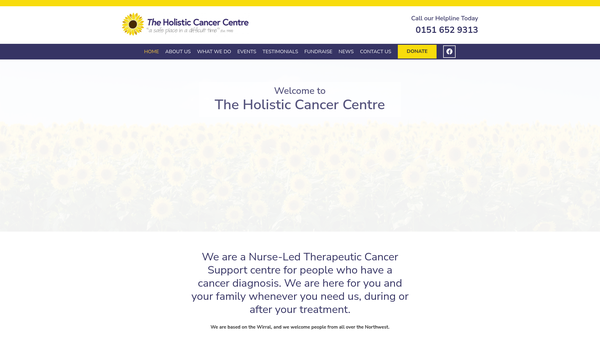 Screenshot of the The Holistic Cancer Centre website