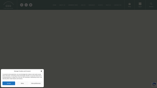 Screenshot of the Huddersfield And District Family History Society website