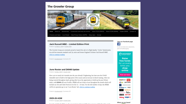 Screenshot of the The Growler Group website