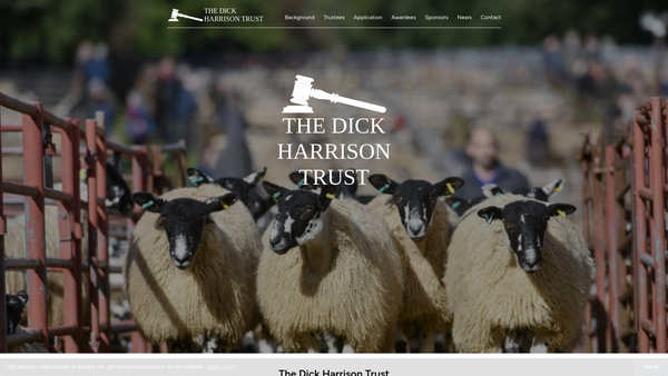 Screenshot of the The Dick Harrison Trust website