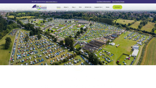 Screenshot of the Shropshire And West Midlands Agricultural Society website