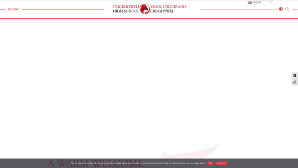 Screenshot of the Crickhowell High School Friends Association website