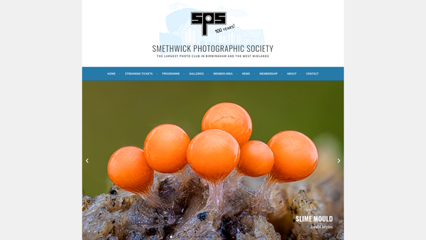 Screenshot of the Smethwick Photographic Society website