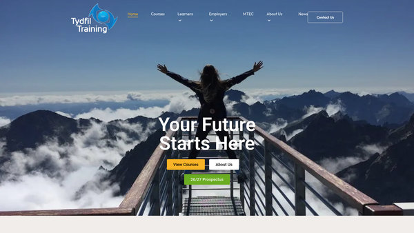 Screenshot of the Tydfil Training Consortium Limited website