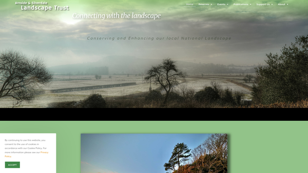 Screenshot of the The Arnside/silverdale Aonb Landscape Trust website