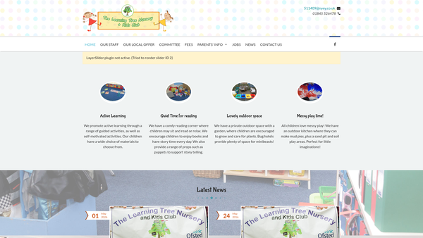 Screenshot of the Carlton Miniott Pre School and Nursery Committee website
